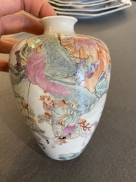 A Chinese famille rose 'meiping' vase, Republic