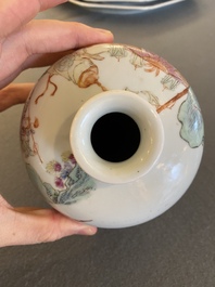 A Chinese famille rose 'meiping' vase, Republic