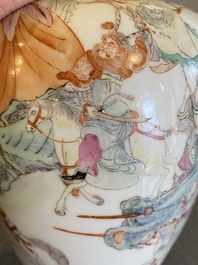 A Chinese famille rose 'meiping' vase, Republic