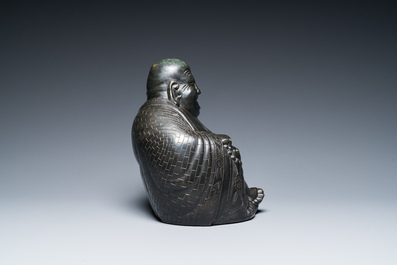 Een Chinese bronzen Boeddha, 19e eeuw