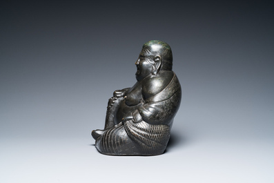 Een Chinese bronzen Boeddha, 19e eeuw