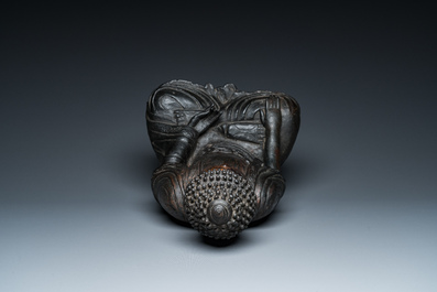 Grand Bouddha en bronze dor&eacute;, Sino-Tibet, Ming
