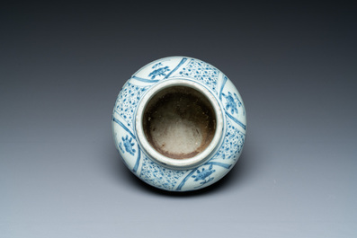 A Chinese blue and white vase with go-players, probably Southern China, 17th C.