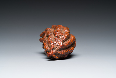 Main de Bouddha en bambou sculpt&eacute;, Chine, 17/18&egrave;me