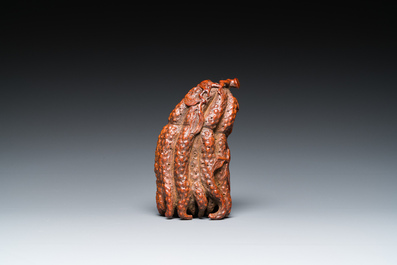 Main de Bouddha en bambou sculpt&eacute;, Chine, 17/18&egrave;me