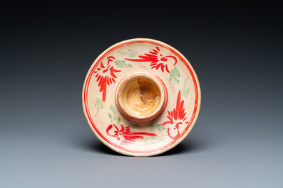 A Chinese Cizhou cup stand, Jin/Yuan