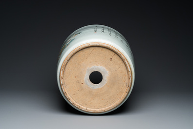 A Chinese qianjiang cai 'antiquities' jardini&egrave;re, signed Xu Pinheng 許品衡, dated 1894