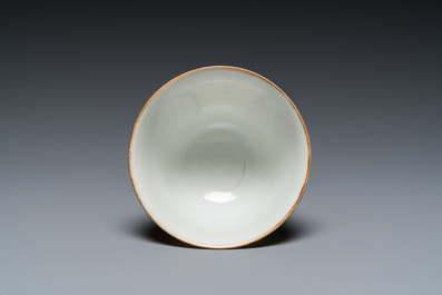 A Chinese famille rose 'Wu Shuang Pu' cup and saucer, 19th C.
