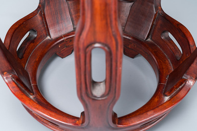 Socle ou tabouret en bois, Chine, 19/20&egrave;me