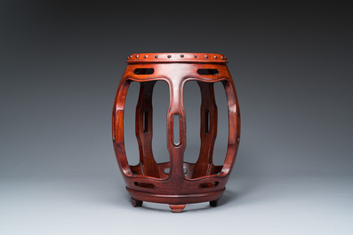 Socle ou tabouret en bois, Chine, 19/20&egrave;me