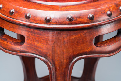 Socle ou tabouret en bois, Chine, 19/20&egrave;me