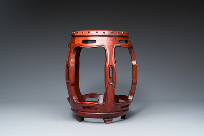 Socle ou tabouret en bois, Chine, 19/20&egrave;me