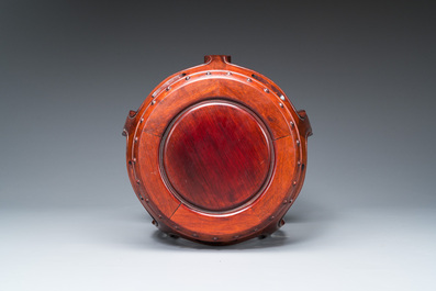 Socle ou tabouret en bois, Chine, 19/20&egrave;me