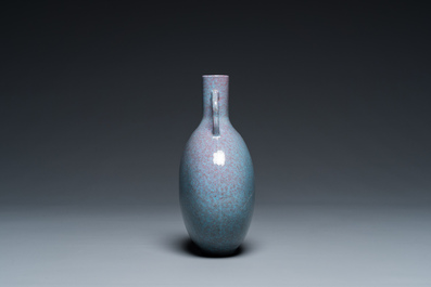 A Chinese 'bianhu' robin's egg-glazed vase, Qianlong mark, Republic
