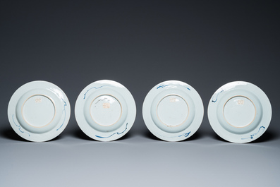 Elf Chinese Imari-stijl en famille rose borden, Kangxi/Qianlong