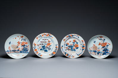 Thirteen Chinese Imari-style plates, Qianlong