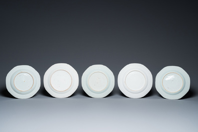 25 Chinese blauw-witte borden, Qianlong