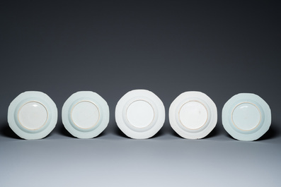 25 Chinese blauw-witte borden, Qianlong