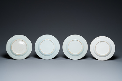 18 Chinese blauw-witte schotels en borden, Kangxi/Qianlong