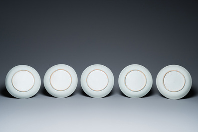 25 Chinese blauw-witte borden, Qianlong
