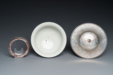 A Chinese famille rose 'dragons' censer, Yongzheng