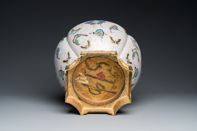 A Chinese cloisonn&eacute; '100 butterflies' jardini&egrave;re with gilt bronze mounts, 19th C.