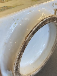A Chinese qianjiang cai 'cong' vase, signed Pan Zhinan 潘植南, dated 1898