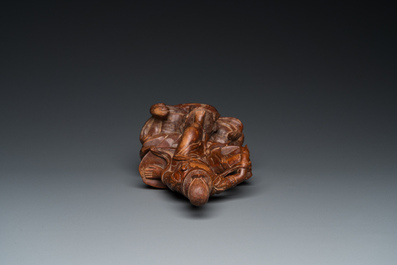 Tara assise en bois sculpt&eacute;, Chine, 19&egrave;me