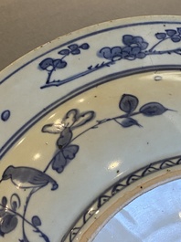 A Chinese blue and white dish with floral design, Jiajing