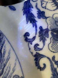 A Chinese blue and white 'Master of the Rocks' dish, Yongzheng