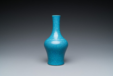 A Chinese robin's egg-glazed bottle vase, Qing