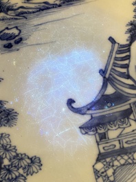 A Chinese blue and white 'Master of the Rocks' dish, Yongzheng