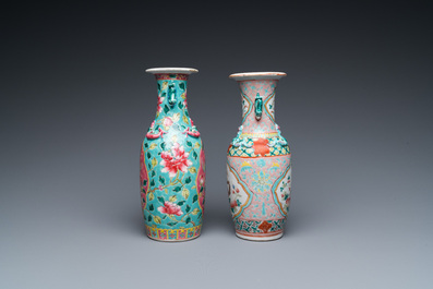 Two Chinese famille rose vases for the Straits or Peranakan market, 19th C.