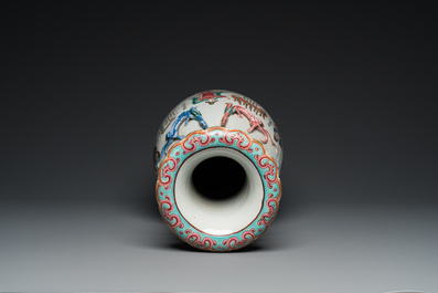 An attractive Chinese famille rose 'Wu Shuang Pu' vase, 19th C.