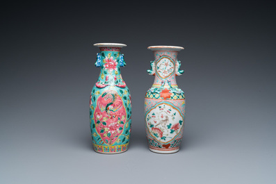 Two Chinese famille rose vases for the Straits or Peranakan market, 19th C.