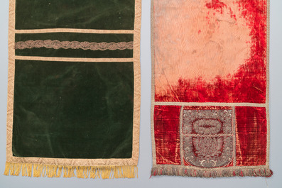 A collection of partly gold- and silver-thread embroidered textiles, Western Europe, 17th C. and later