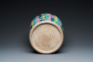 A large Chinese famille rose vase for the Straits or Peranakan market, 19th C.