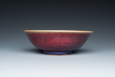 A Chinese flamb&eacute;-glazed bowl, Qing