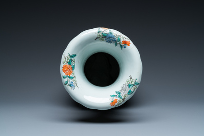 A Chinese qianjiang cai vase, signed He Minggu 何明谷, dated 1934