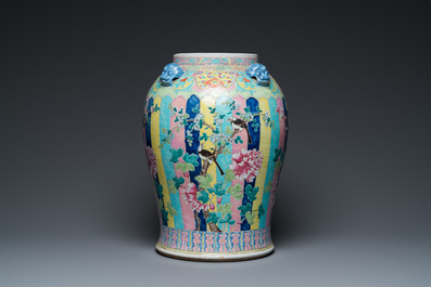 A large Chinese famille rose vase for the Straits or Peranakan market, 19th C.