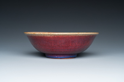 A Chinese flamb&eacute;-glazed bowl, Qing