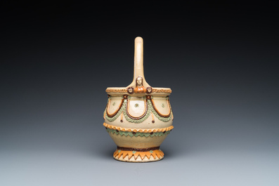 A Flemish pottery basket, Torhout, 19th C.