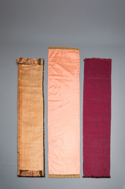 A collection of partly gold- and silver-thread embroidered textiles, Western Europe, 17th C. and later