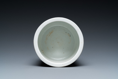 A Chinese famille rose brush pot for the Straits or Peranakan market, 19th C.