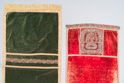 A collection of partly gold- and silver-thread embroidered textiles, Western Europe, 17th C. and later
