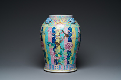 A large Chinese famille rose vase for the Straits or Peranakan market, 19th C.