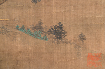 Ecole chinoise: 'Lan Caihe 藍采和', encre et couleurs sur soie, 18/19&egrave;me