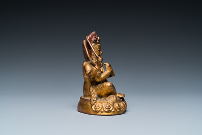 Mahakala en bronze dor&eacute;, Sino-Tibet, 19&egrave;me