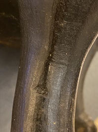 A Chinese bronze tripod 'taotie' censer, Ming