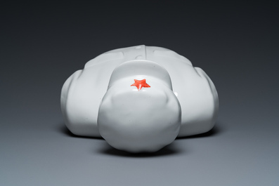 A Chinese white-glazed bust of Mao Zedong, Cultural Revolution